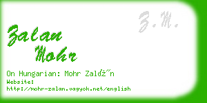 zalan mohr business card